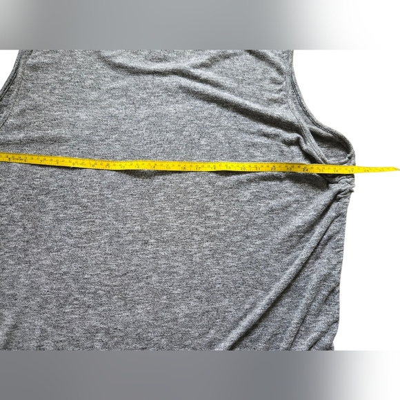 Ava & Viv Plus Heather Gray  Side Drawstring Tank Top Dress- 4XL - Picture 4 of 8